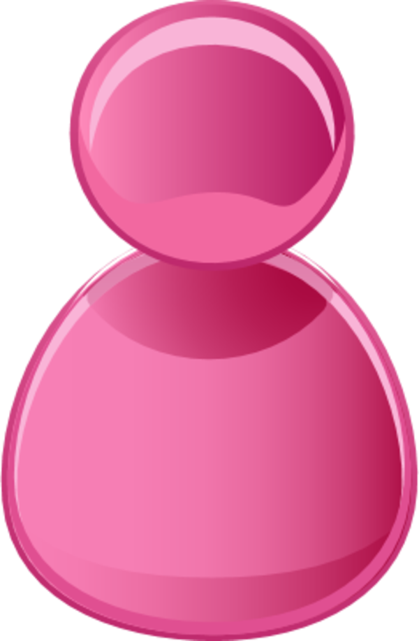 User Icon Vector Clip Art Clipart - Pink Person Icon Png (600x916)