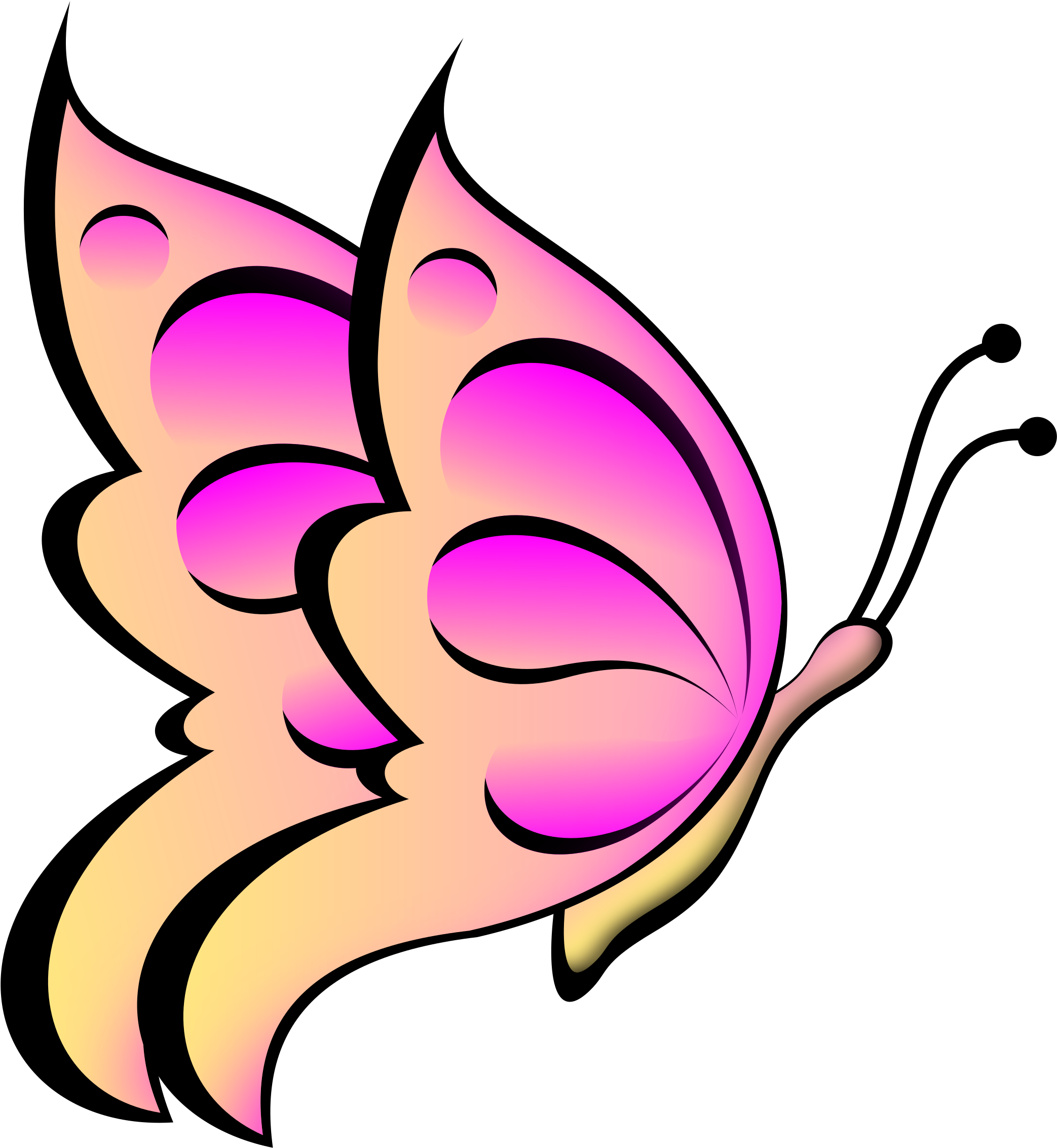 Clipart Software - Butterfly Clipart Love (2323x2400)