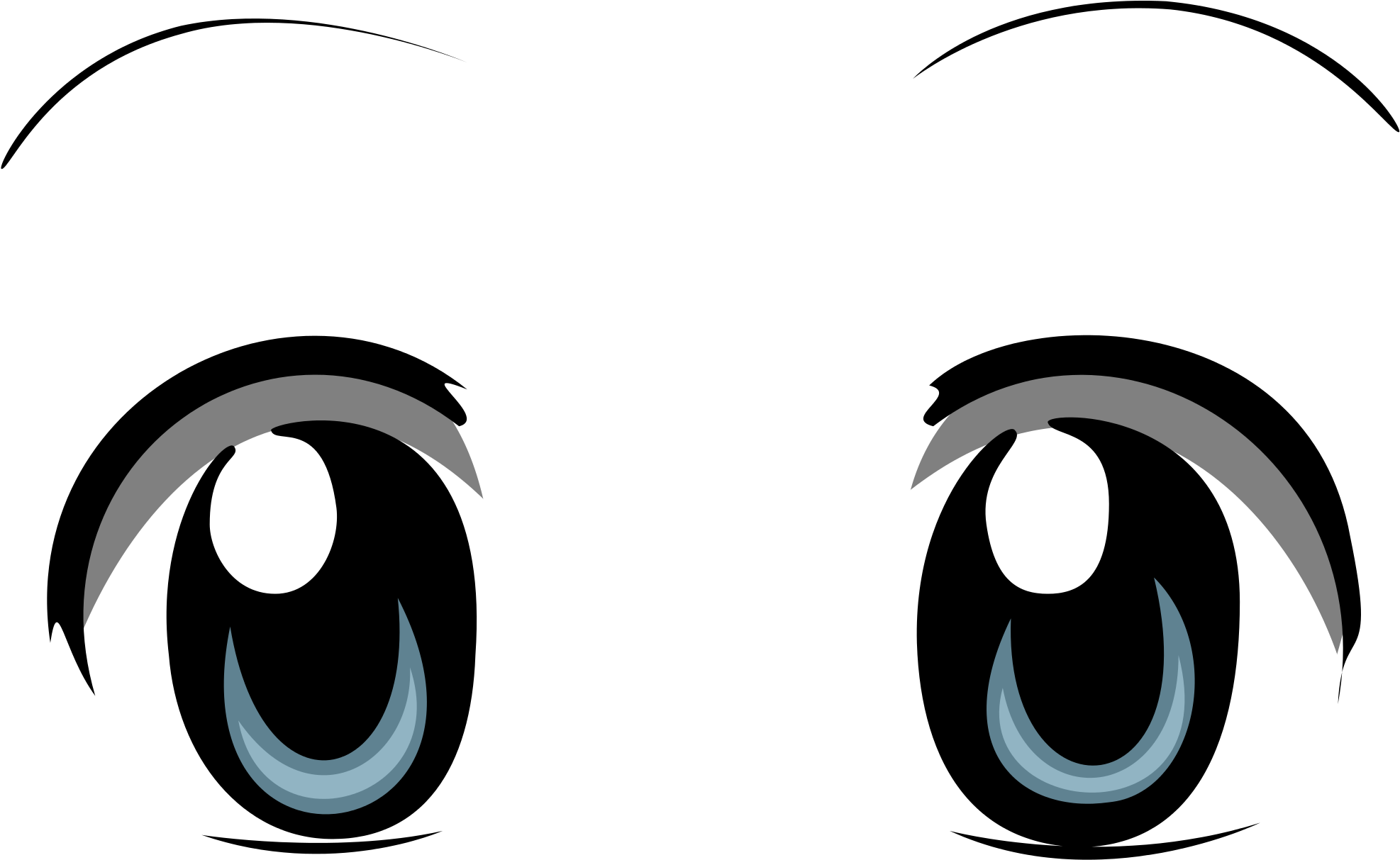 Eye Clipart Anime Eye - Anime Eyes Png (2000x1222)