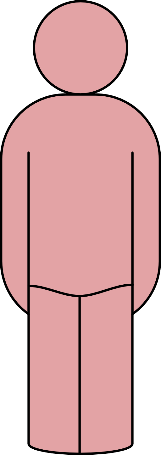 User Lambda Color - Clipart Standing (512x1445)