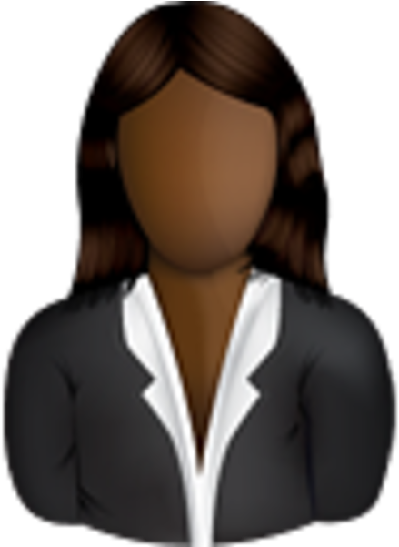 Black Female Business User - Female User Icon (600x600)