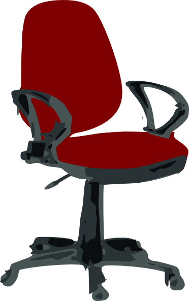 Red Desk Chair Clip Art - Office Chair Clip Art (372x593)