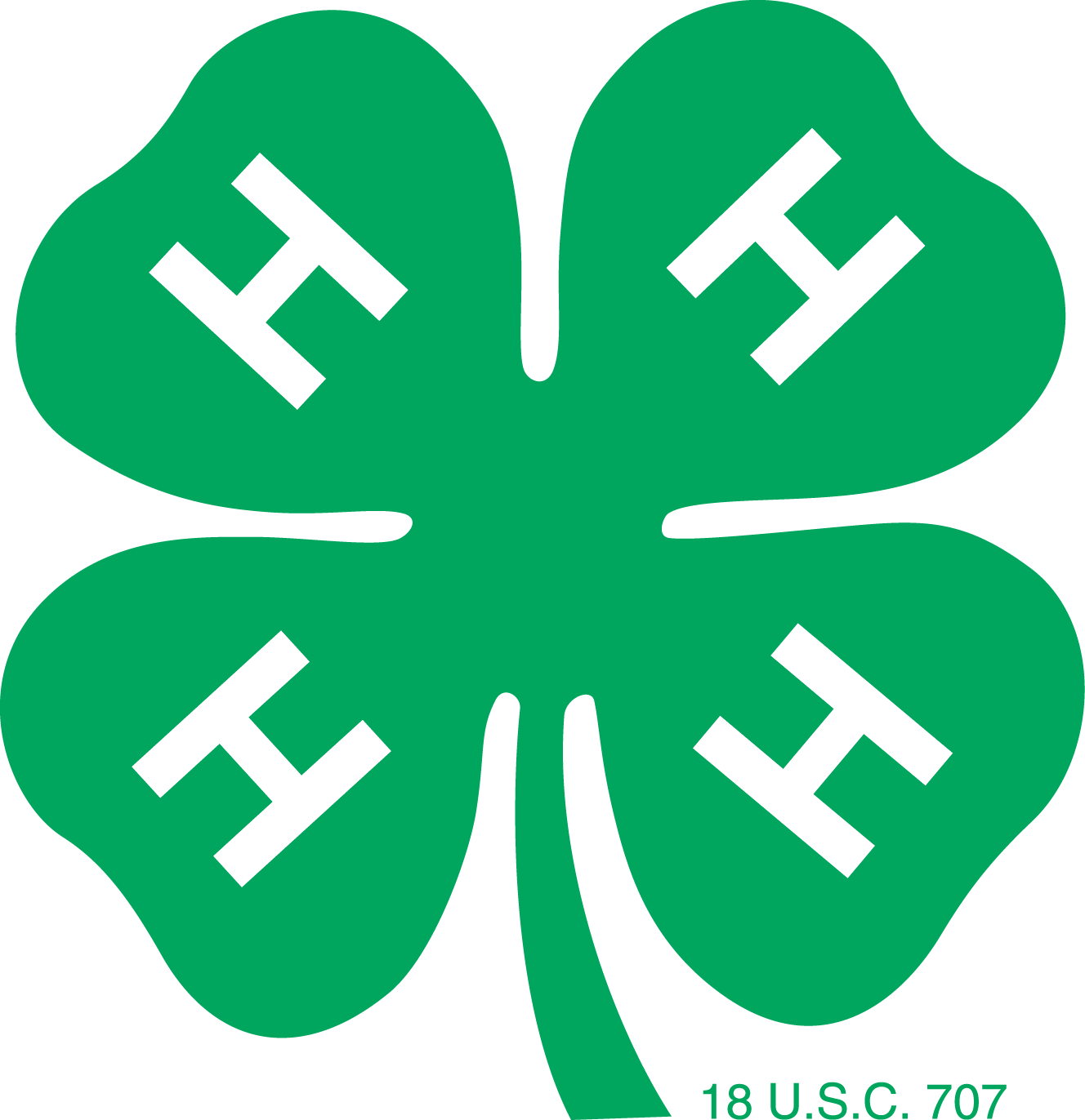Green 4-h Clover Png - 4 H Clover Logo (1328x1372)