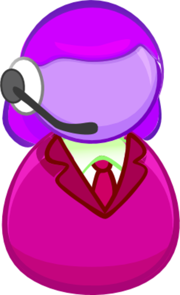 Clip Arts Related To - Call Center Icon Purple (600x984)