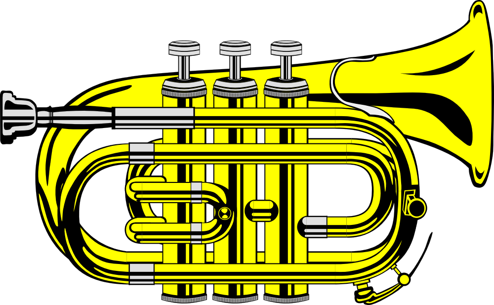 Onlinelabels Clip Art - Pocket Trumpet (1000x617)