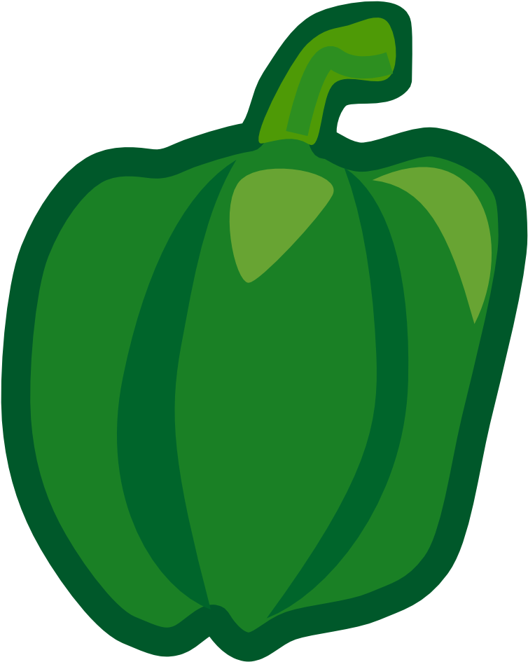 Absolutely Smart Clipart Pepper Green Object Pencil - Green Bell Pepper Clipart (1570x2400)