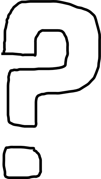 Question Mark Black Clip Art At Clker Vector Clip Art - Question Mark Clip Art White (336x594)