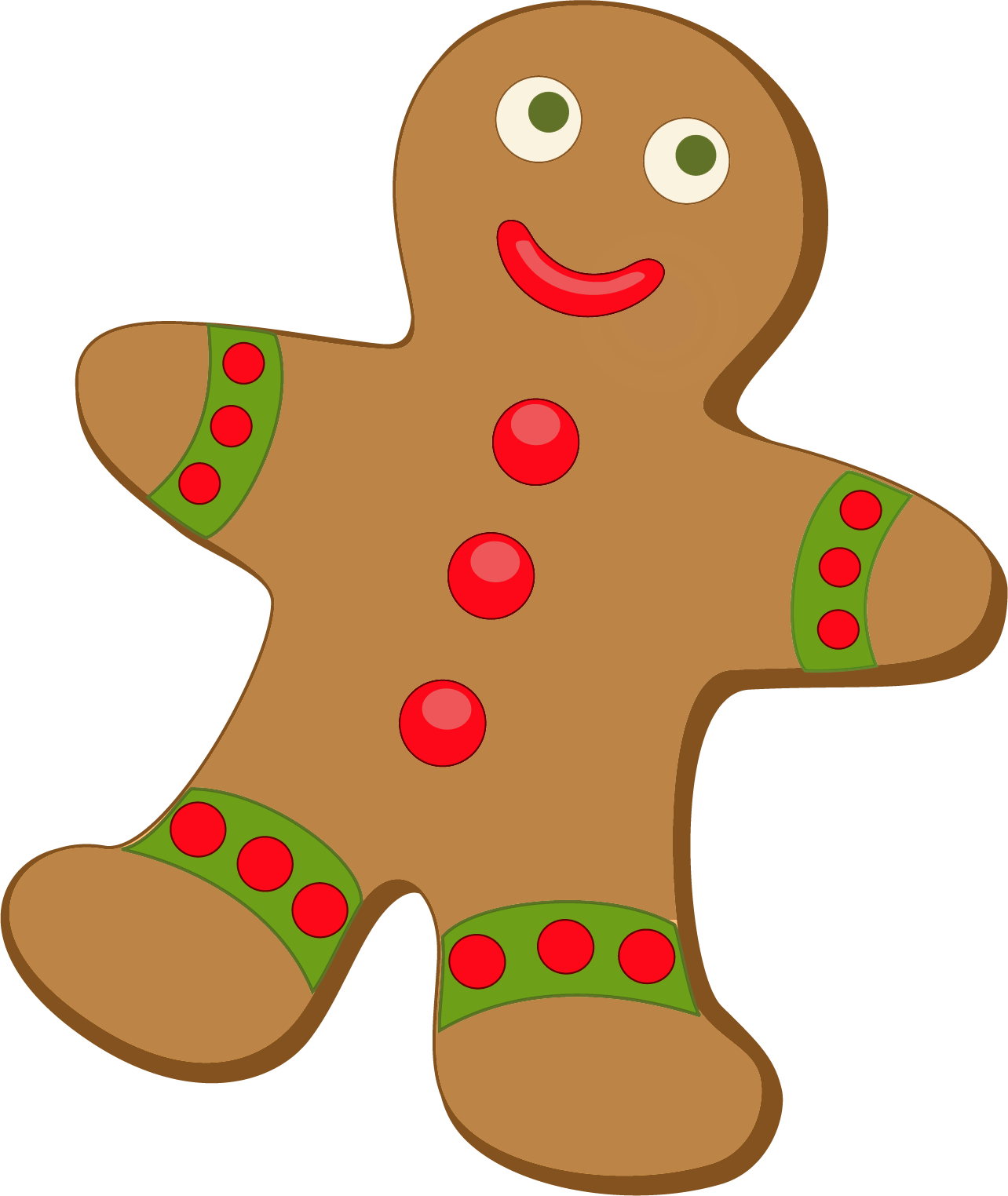 Christmas Gingerbread Cliparts - Gingerbread Clipart (1284x1524)