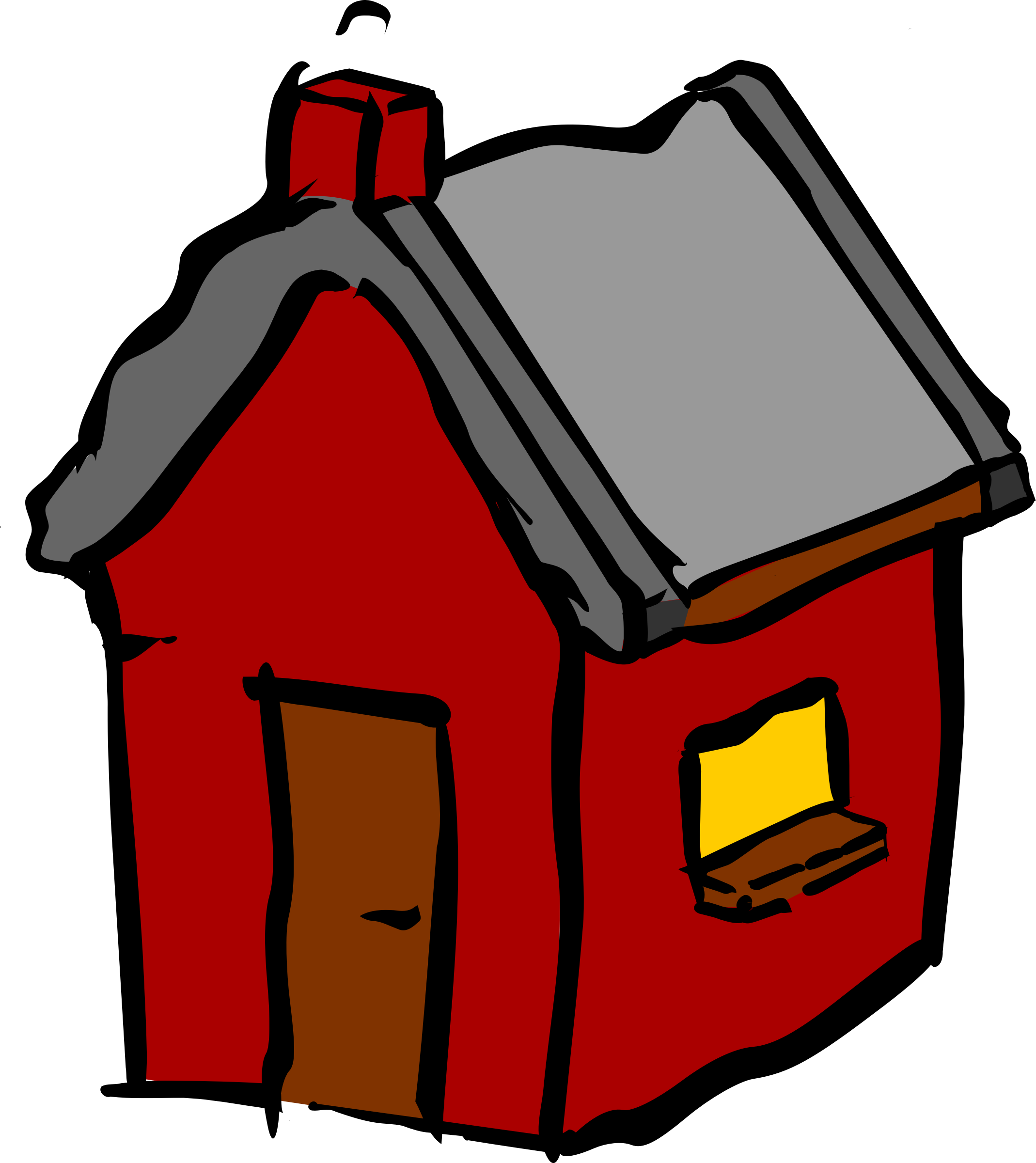 Big Image - Red Shed Clip Art (2138x2400)