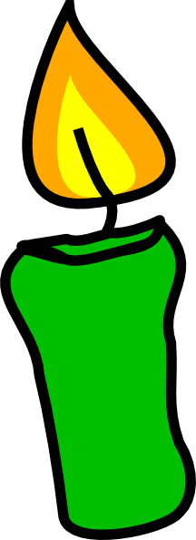 Green Cliparts - Green Candle Clipart (216x593)