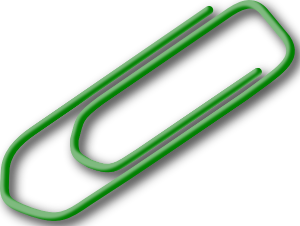 Green Paperclip Clip Art - Paper Clip Clip Art (640x480)