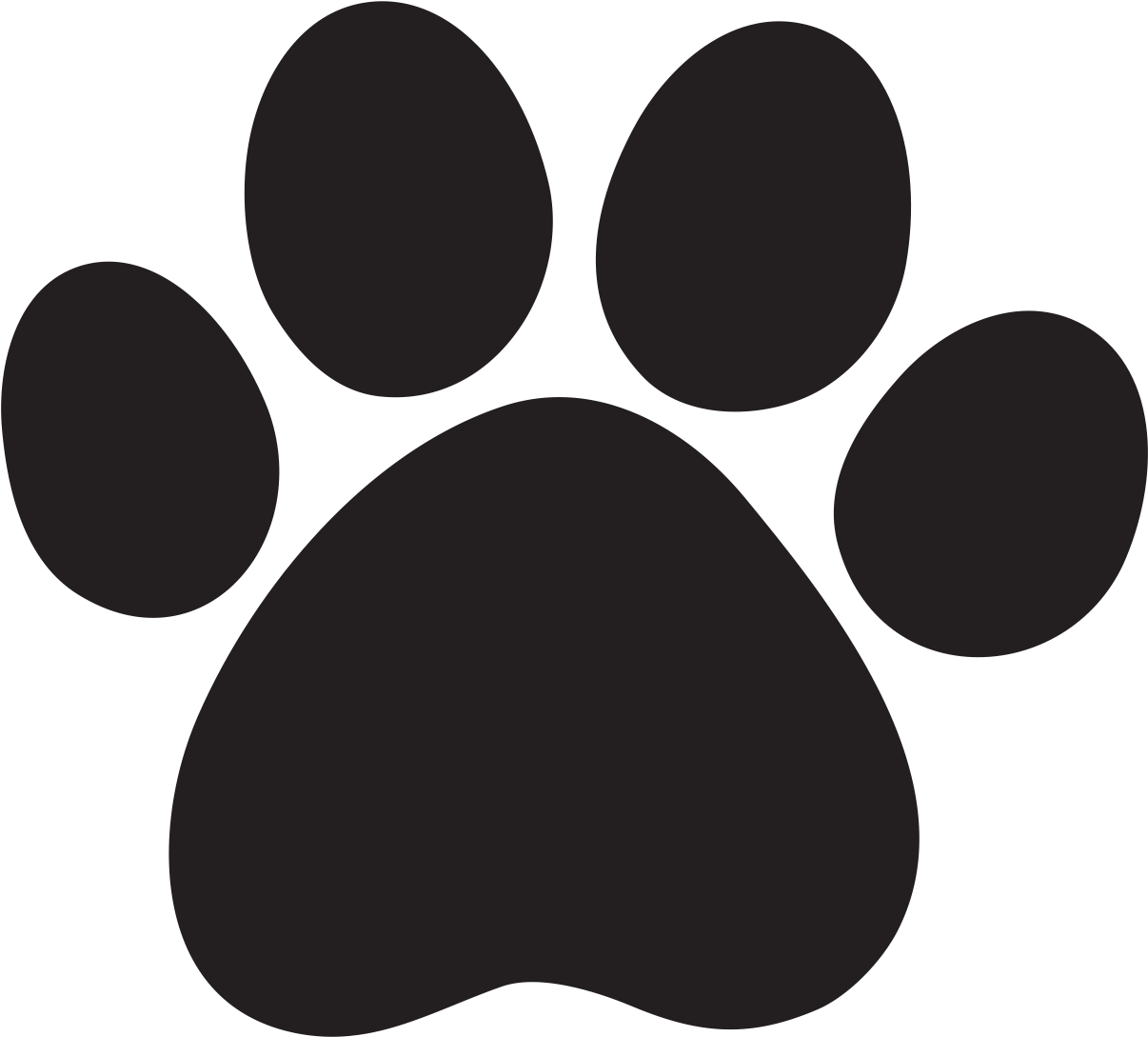 Wolverine Paw Print Clipart - Paw Prints Clear Stamp (1250x1250)