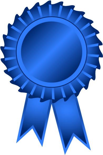Blue Ribbon First Place Award Clip Art - Blue Award Ribbon Clip Art (480x600)