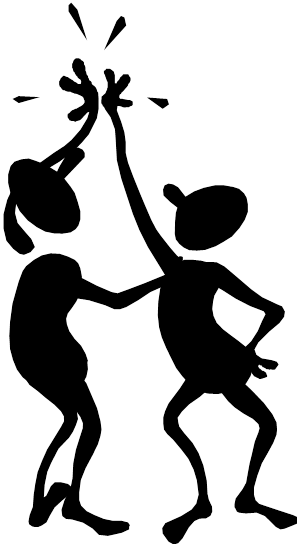 Go Back Gallery For High Five Clipart - Peer To Peer Recognition Form (299x546)