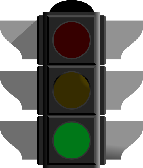 Go On Green Clip Art - Stop Lite (504x592)