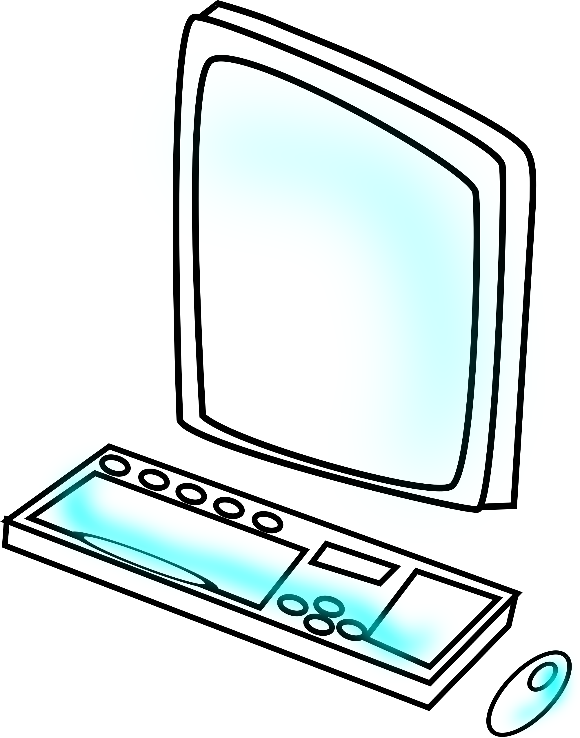 Personal Computer Clipart - Animated Computer (2000x2552)