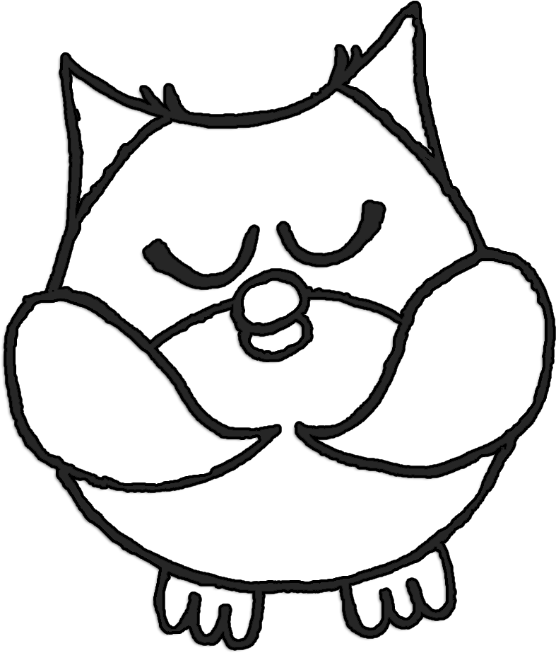Black And White Owl Clip - Clip Art (870x982)