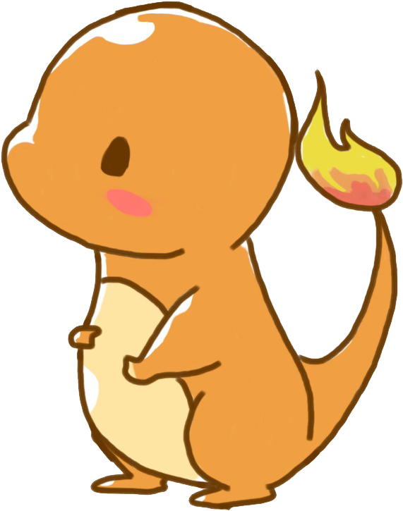 Pikachu Clipart Charmander - Pokemon Chibi Charmander (619x761)