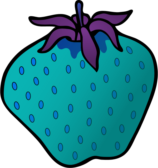 Strawberry Clip Art Vector Clip Art - Custom Red Strawberry Shower Curtain (600x636)
