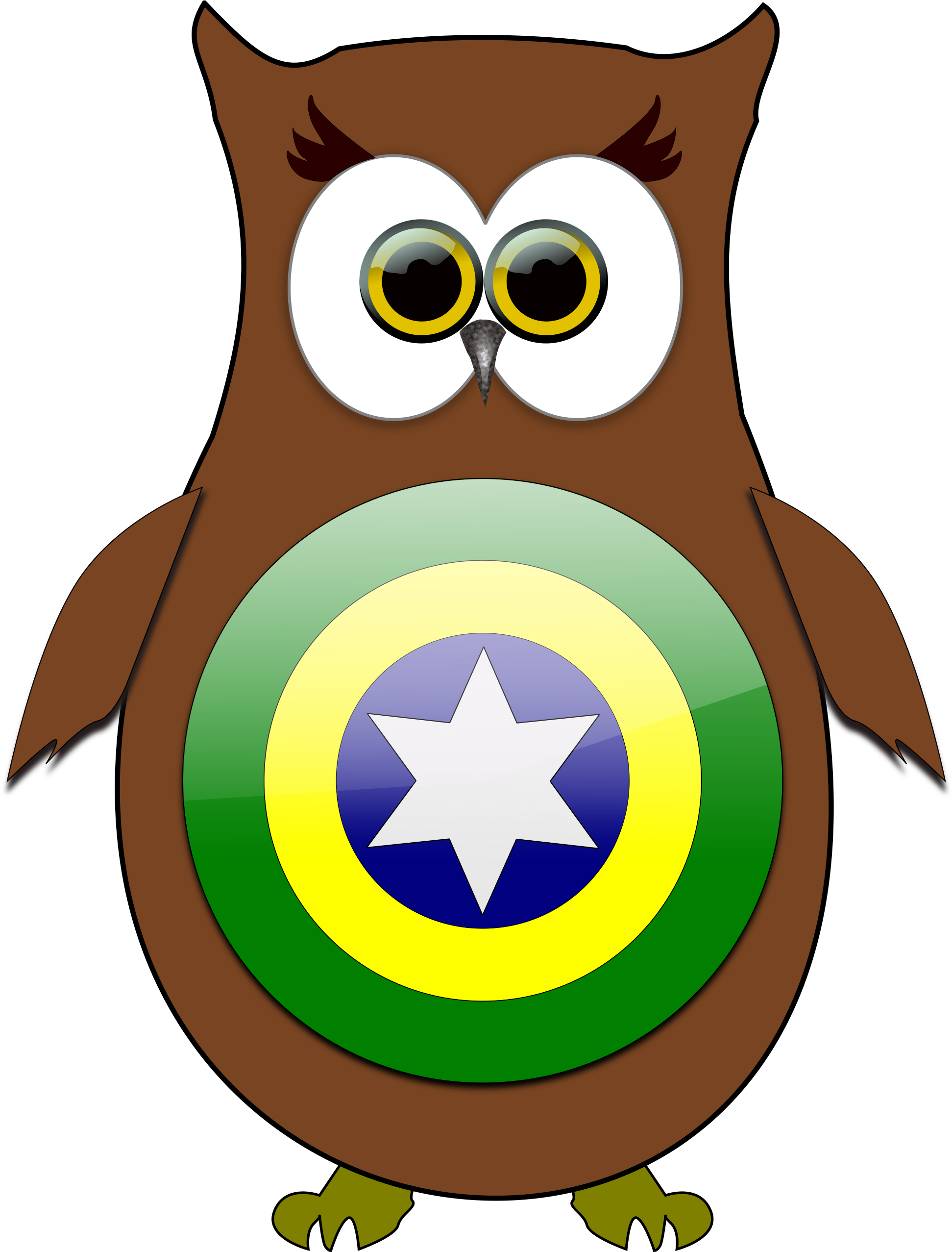Free Owl Brazil Superhero Clipart Clipart And Vector - Clip Art (2000x2553)