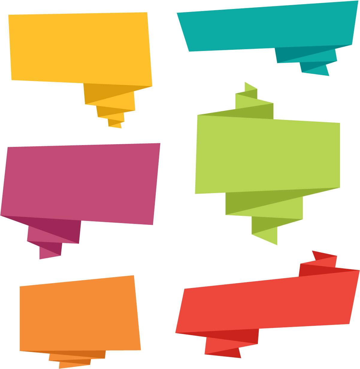 Speech Balloon Origami Microsoft Powerpoint - Banners Vector Png Colour (1500x1500)
