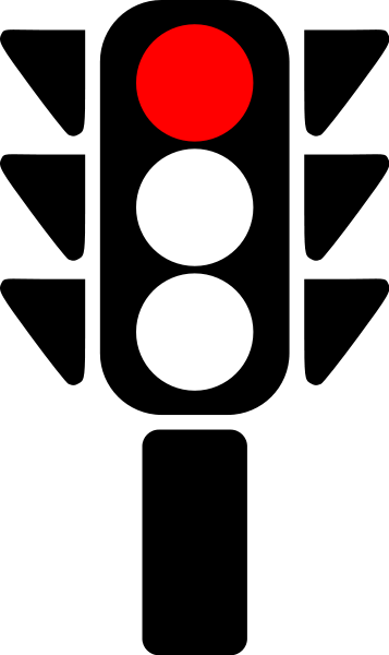 Traffic Semaphore Red Light Clip Art At Clker Com Vector - Red Traffic Light Icon (357x600)