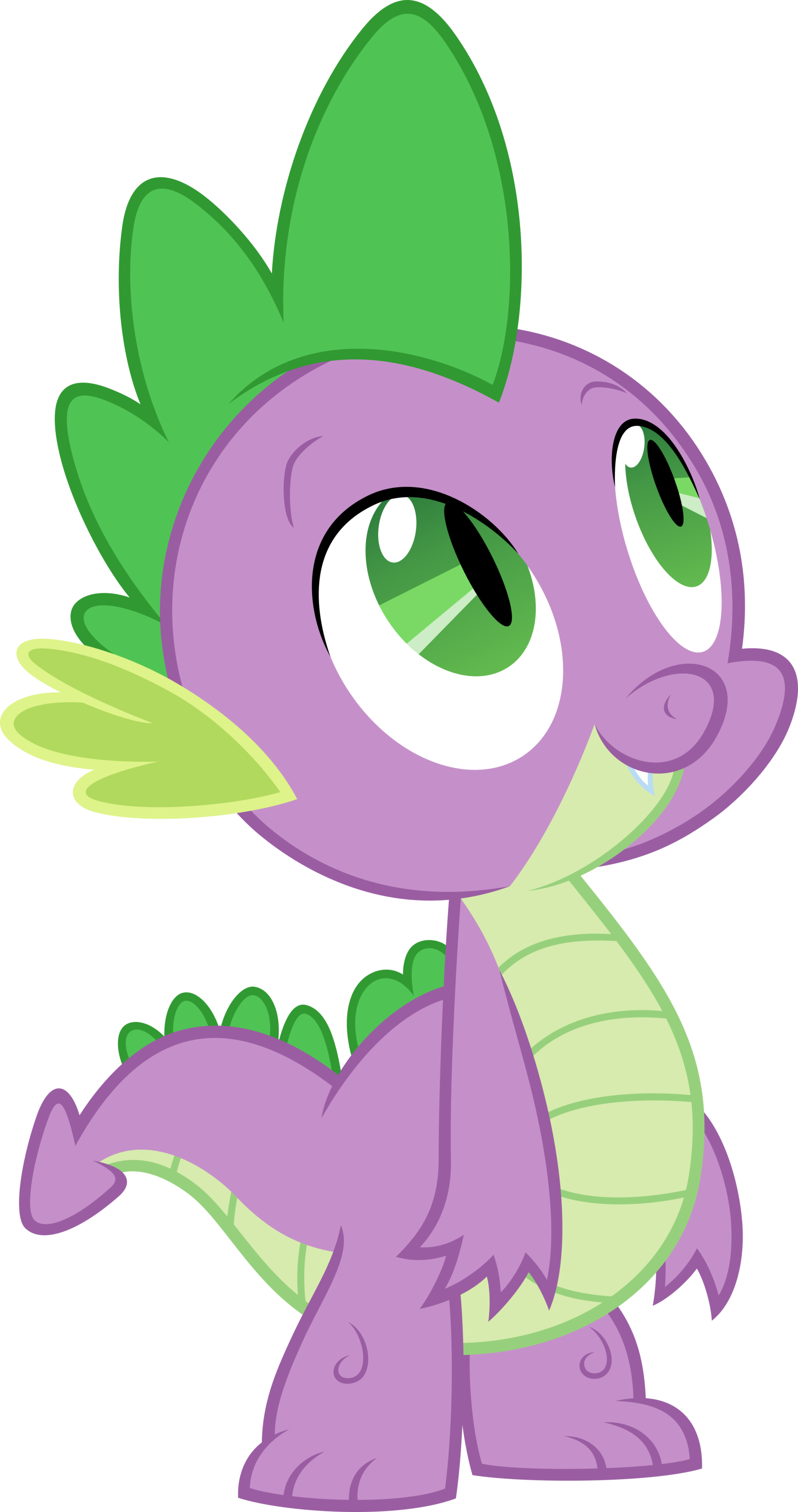 My Little Pony Clipart High Resolution - My Little Pony Spike Happy (1600x3030)