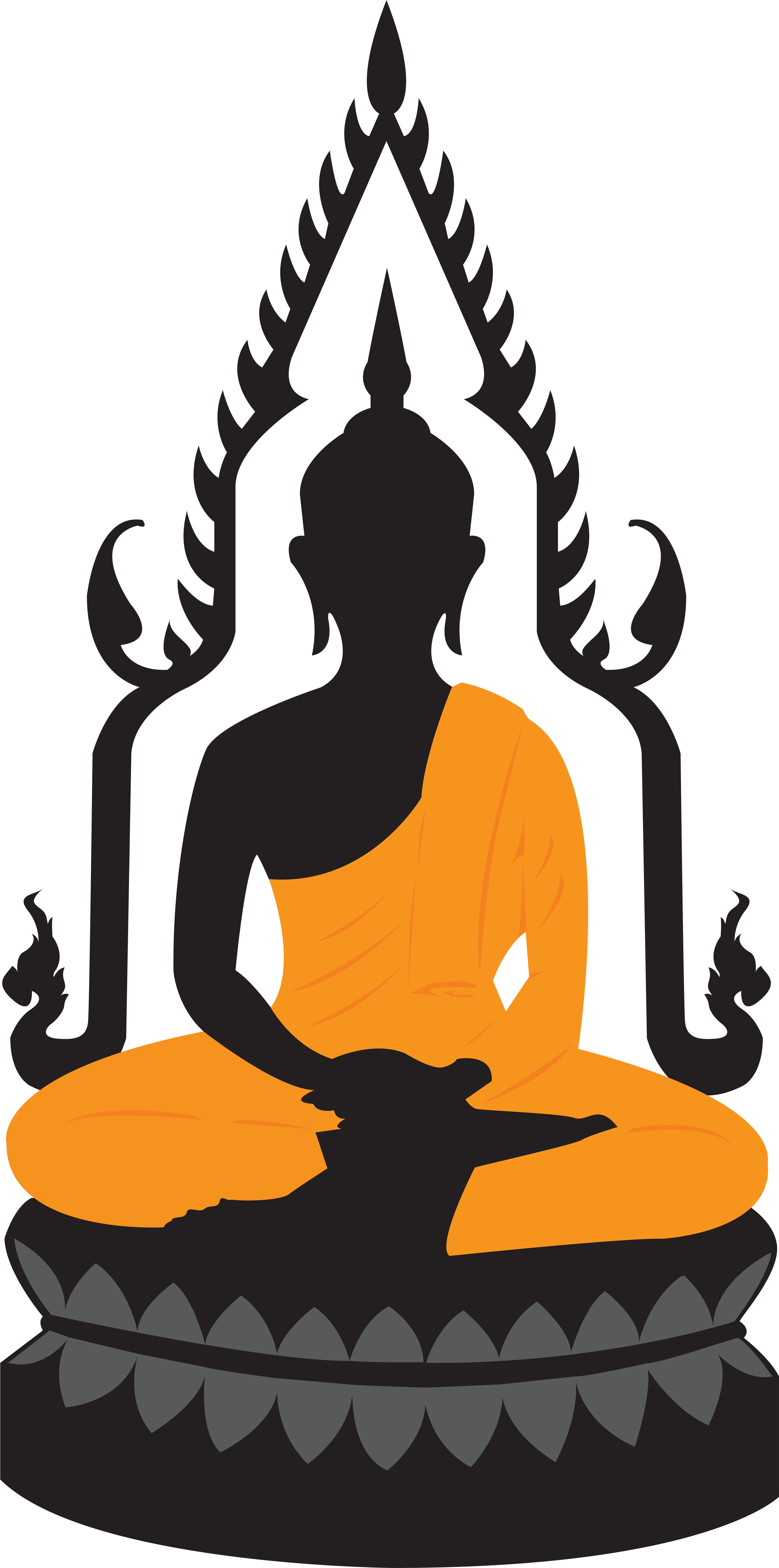 Buddha Lotus Statue Png Clip Art - Buddhism (4045x8000)