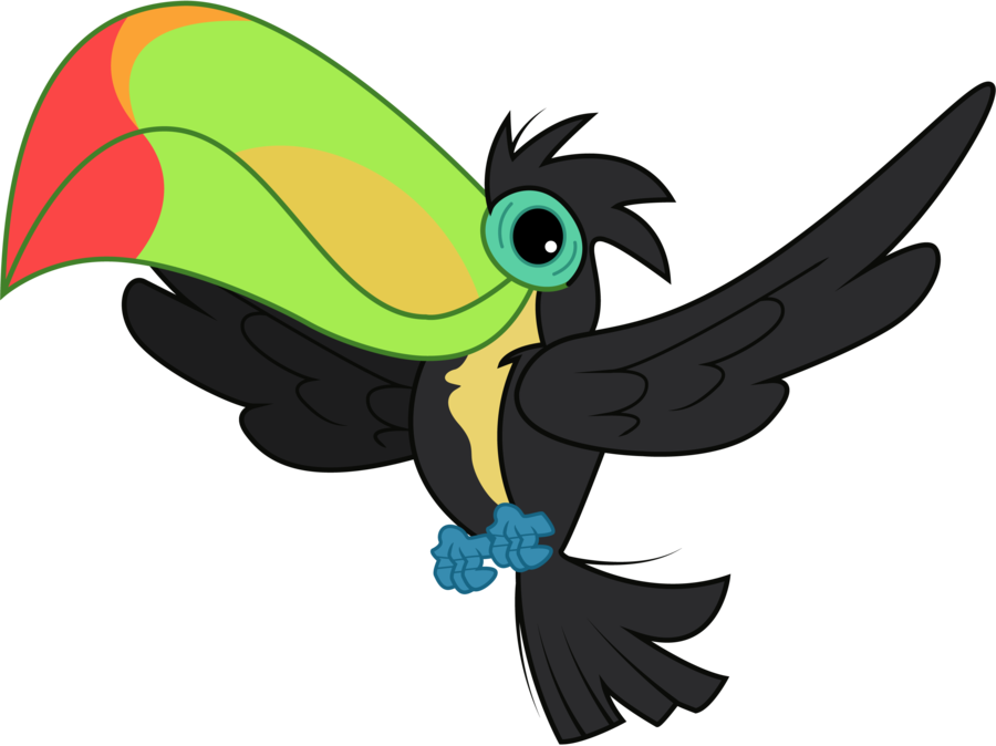 Toucan Clipart Black And White - Mlp Toucan (900x674)