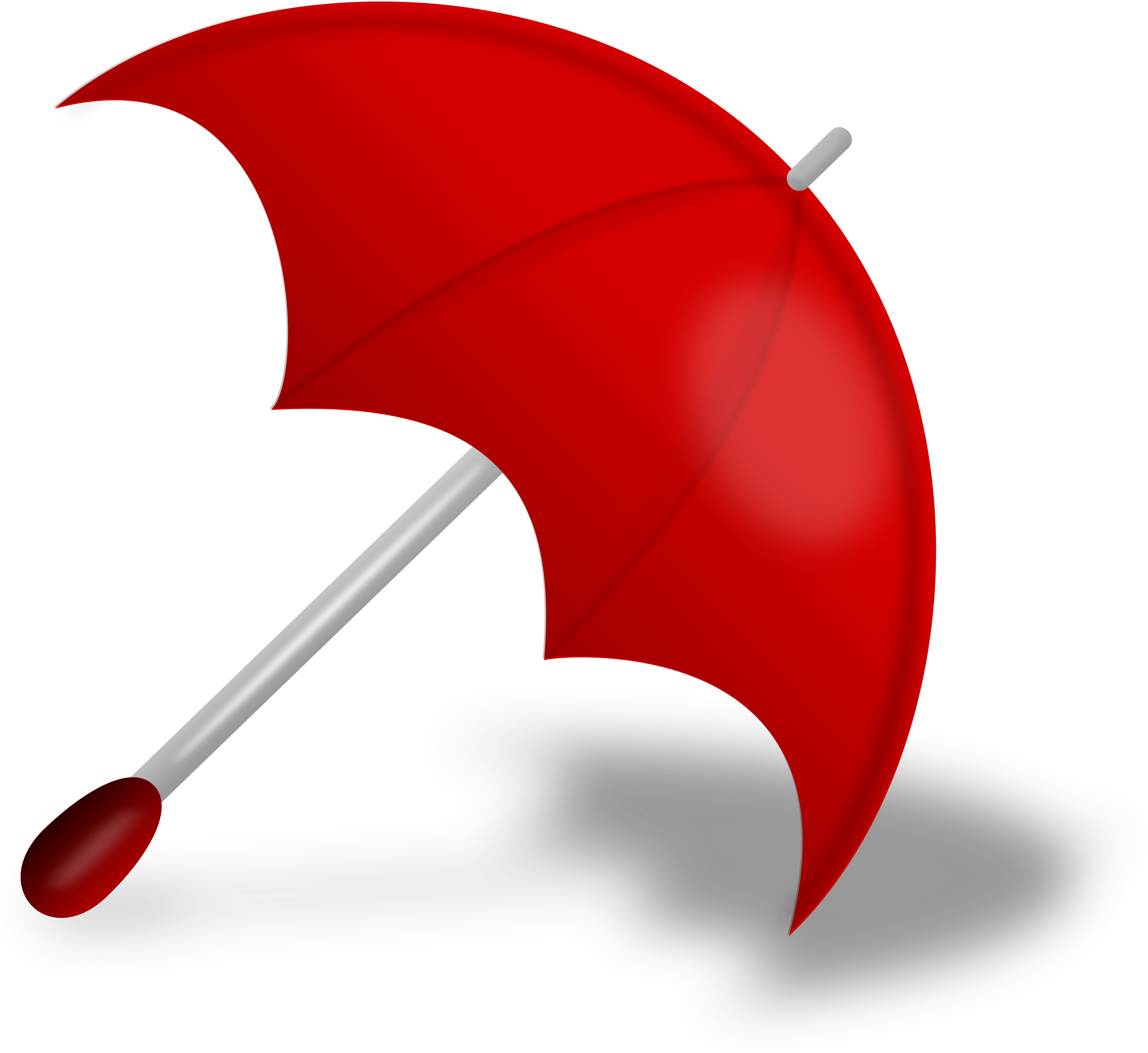 Clip Art Umbrella And Rain - Red Umbrella Png (3000x2672)