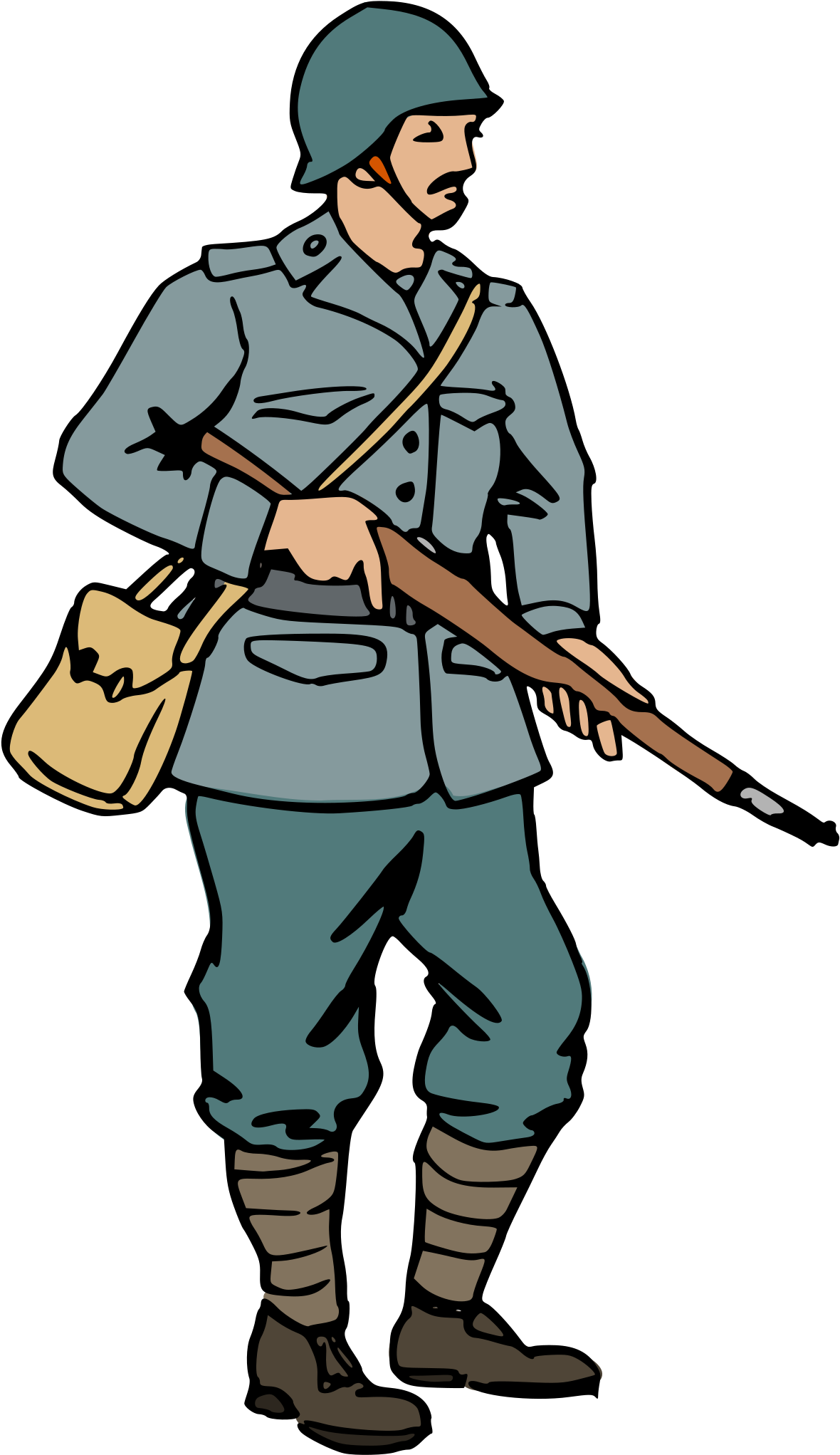 Ww2 Soldier Clipart - World War 2 Soldier Cartoon (1697x2400)