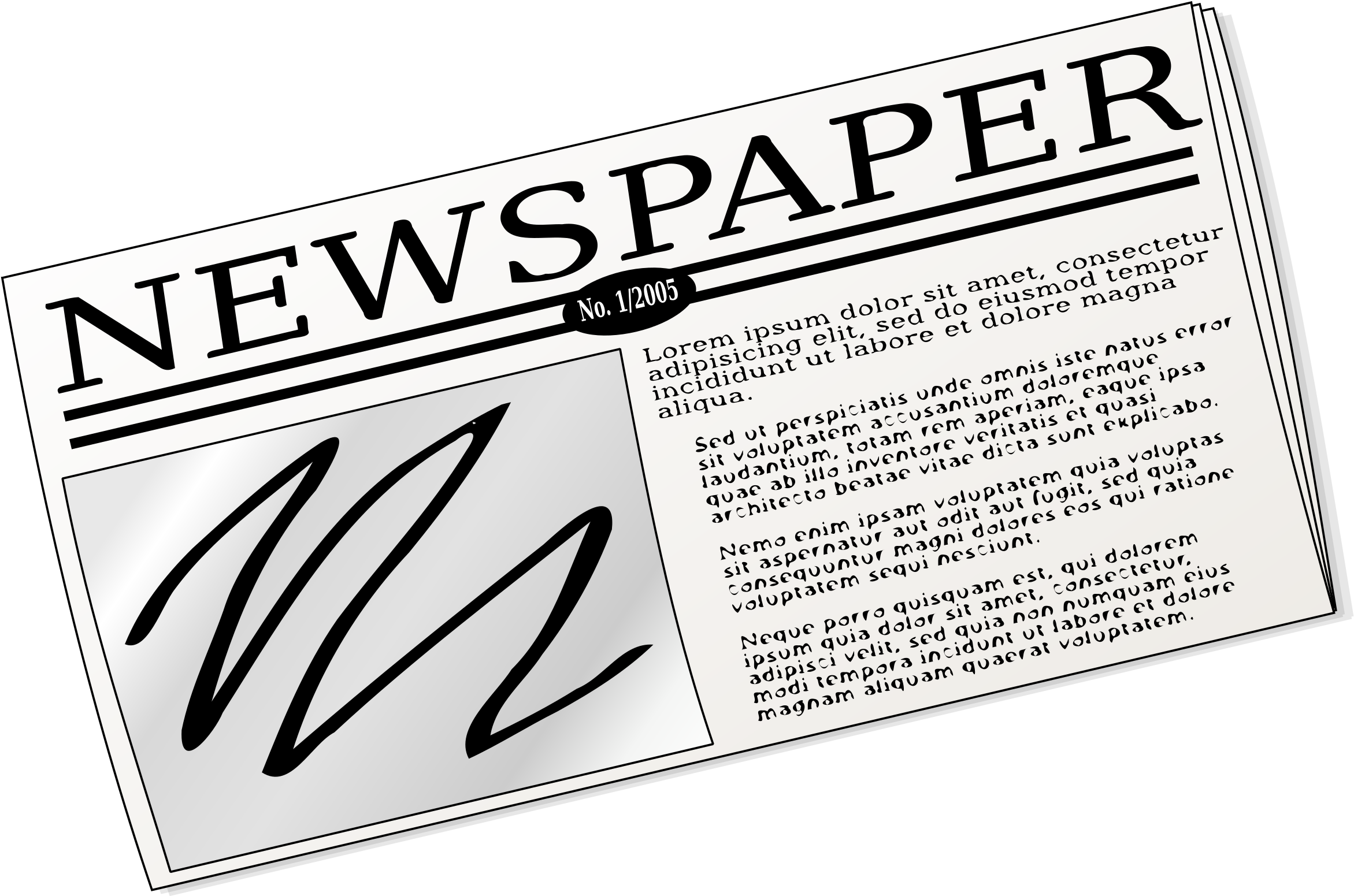 Clipart - Newspaper Clip Art (2400x2400)