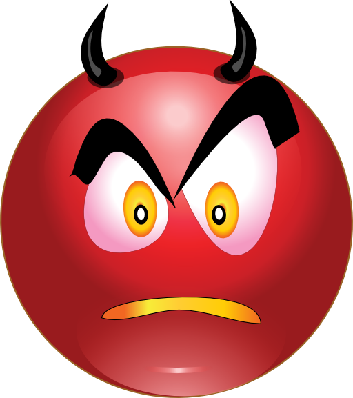 Sad Smiley Emoticon Clipart Royalty Free Public Domain - Devil Horns Emoticons (512x577)