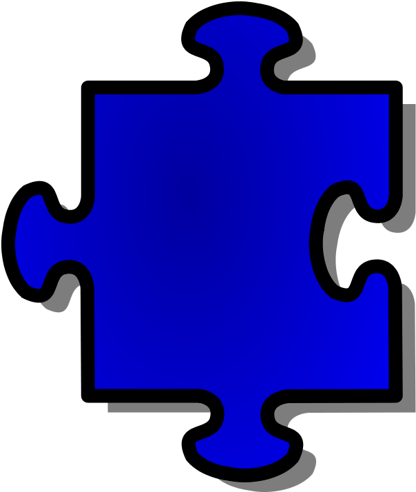 Free Vector Jigsaw Blue Puzzle Piece Clip Art - Puzzle Pieces Clip Art (604x714)