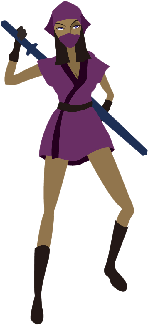 Free To Use &, Public Domain Japanese Clip Art - Female Warrior Clipart Transparent (741x1161)