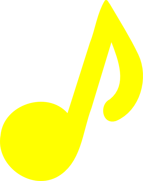 Music Notes Clipart Yellow - Music Notes Clipart Yellow (468x594)