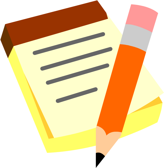 Paper Clipart Note Taking - Reading (880x880)