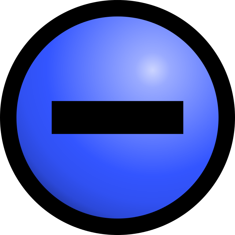 Other Popular Clip Arts - Circle With Negative Sign (768x768)
