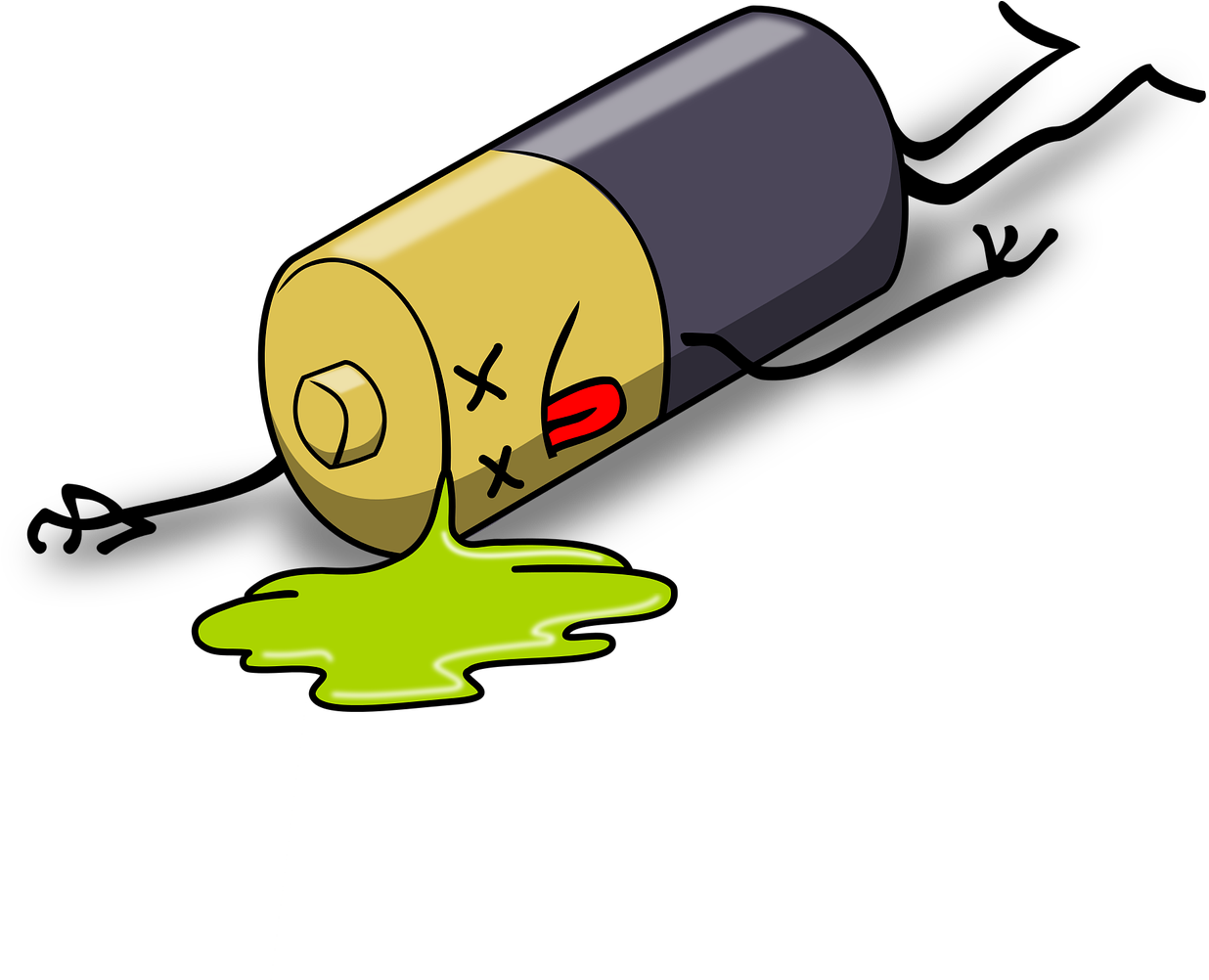 Dead Battery Leak Leakage Charge Power Sup - Dead Battery (1280x1002)