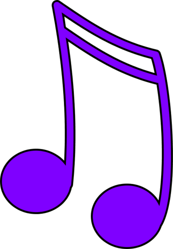 Purple Musical Note - Music Note Clipart Png (600x860)