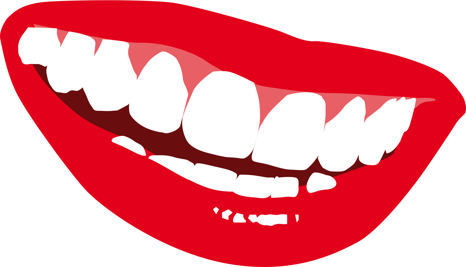 Clipart Smile - Cartoon Smile (1616x925)