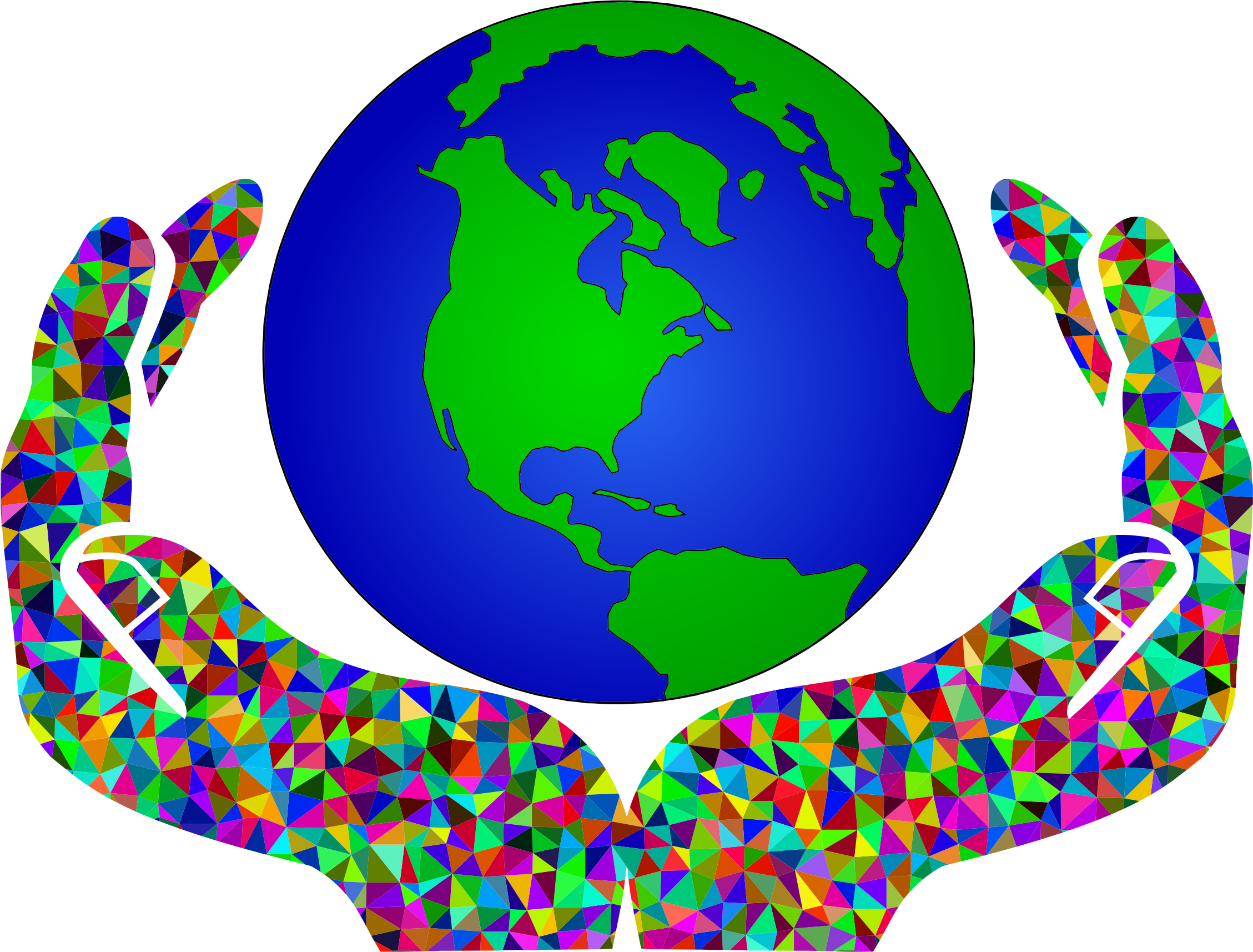 Global Strategic Framework - Hand Around World Clipart (2257x1714)