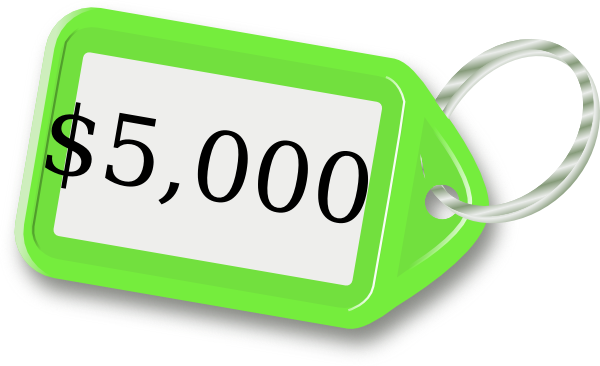 Price Tag Clip Art - Price Tag (600x366)