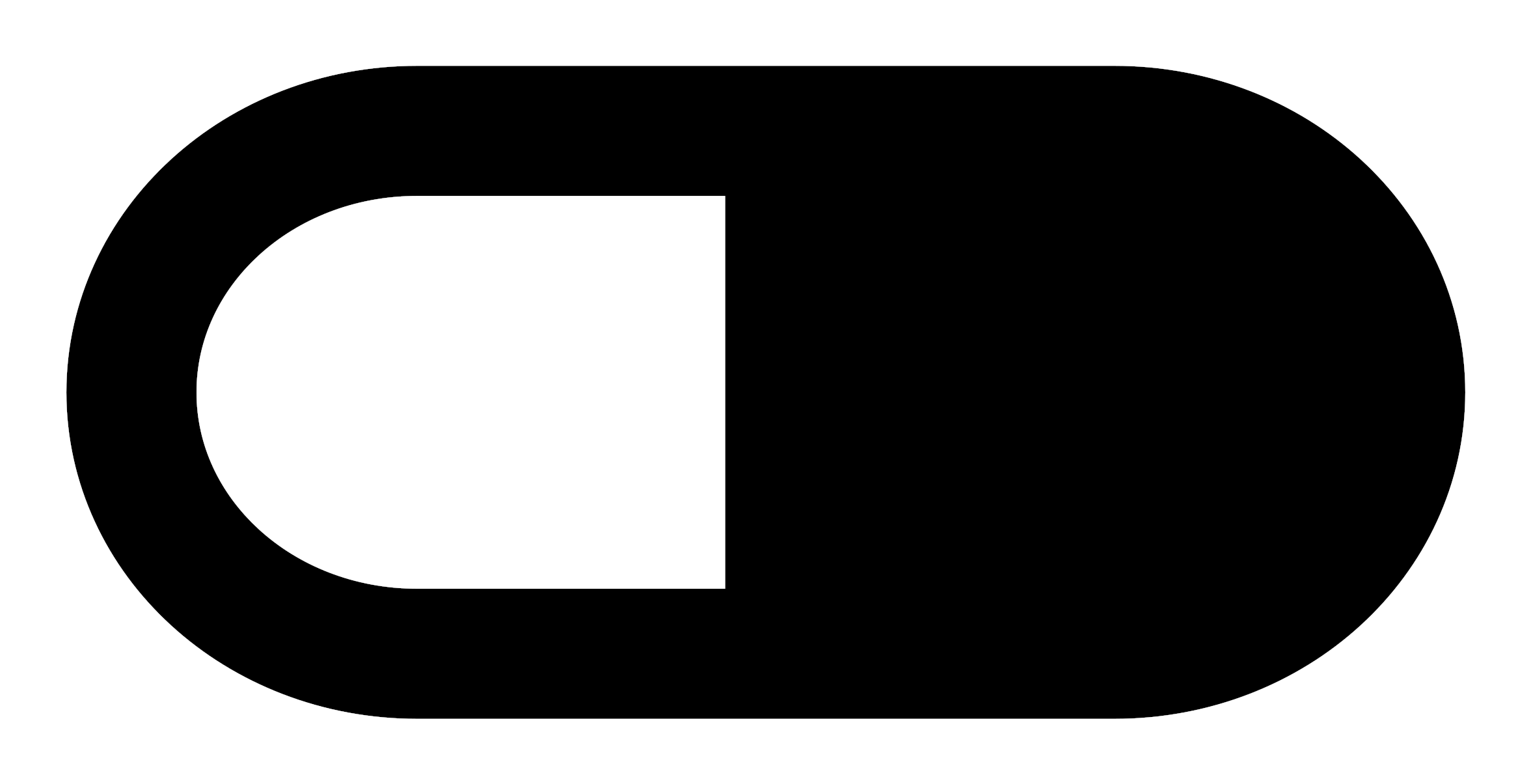 Clipart - Black And White Pill Transparent (2400x2400)