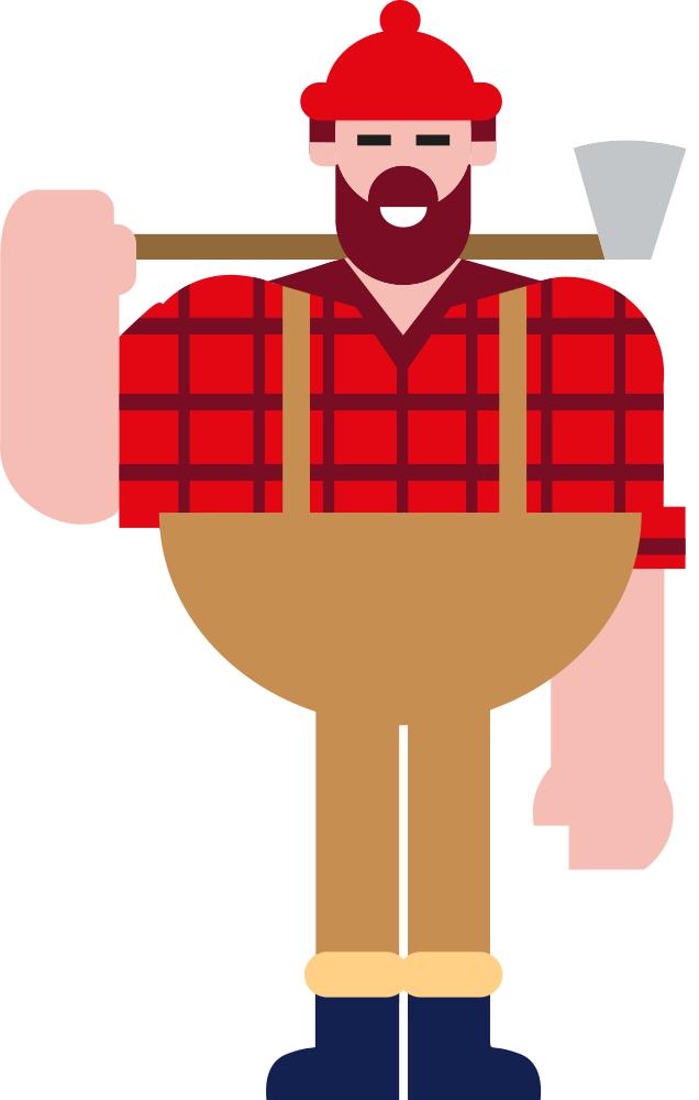 Clip Art Details - Lumberjack Clipart (636x1000)
