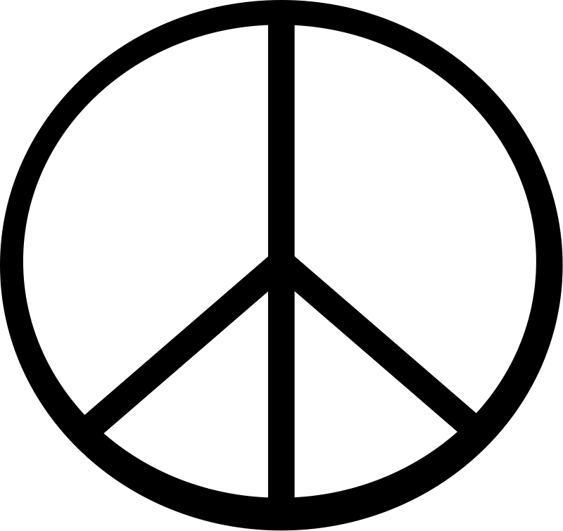 Free Vector Peace Symbol Clip Art - Peace Logo (800x755)