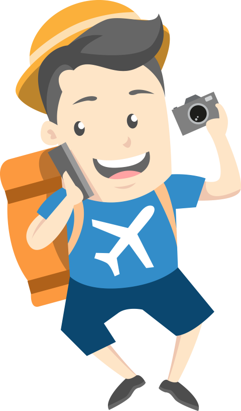 Image For Free Traveller 12 People High Resolution - Cartoon (480x817)