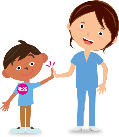 Helpful Reminder The Flu Vaccine Is Recommended For - Kid Flu Shot Clipart (385x454)