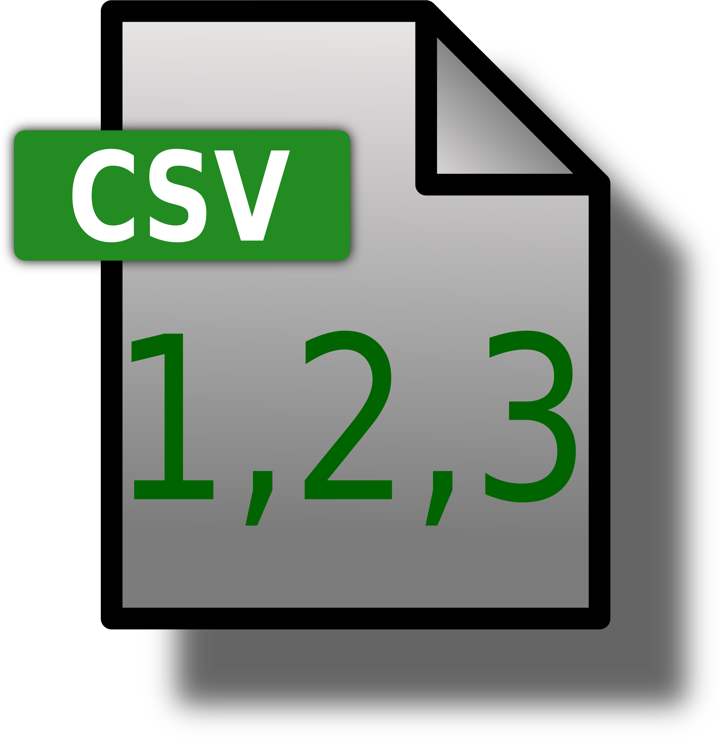 Big Image - Csv File Clipart (2340x2400)