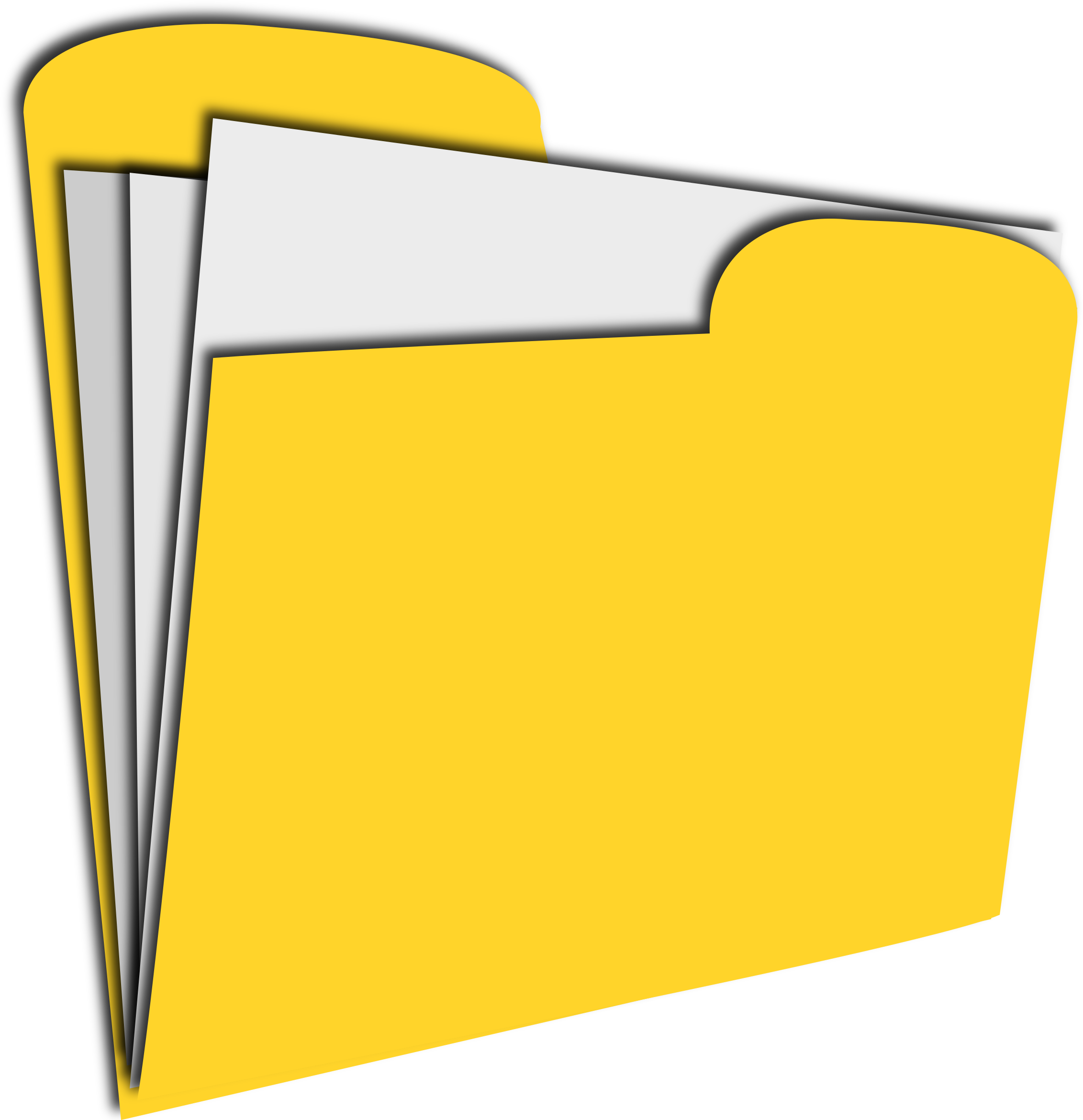 Paper Directory File Folders Clip Art - Paper Records Clipart (2400x2400)